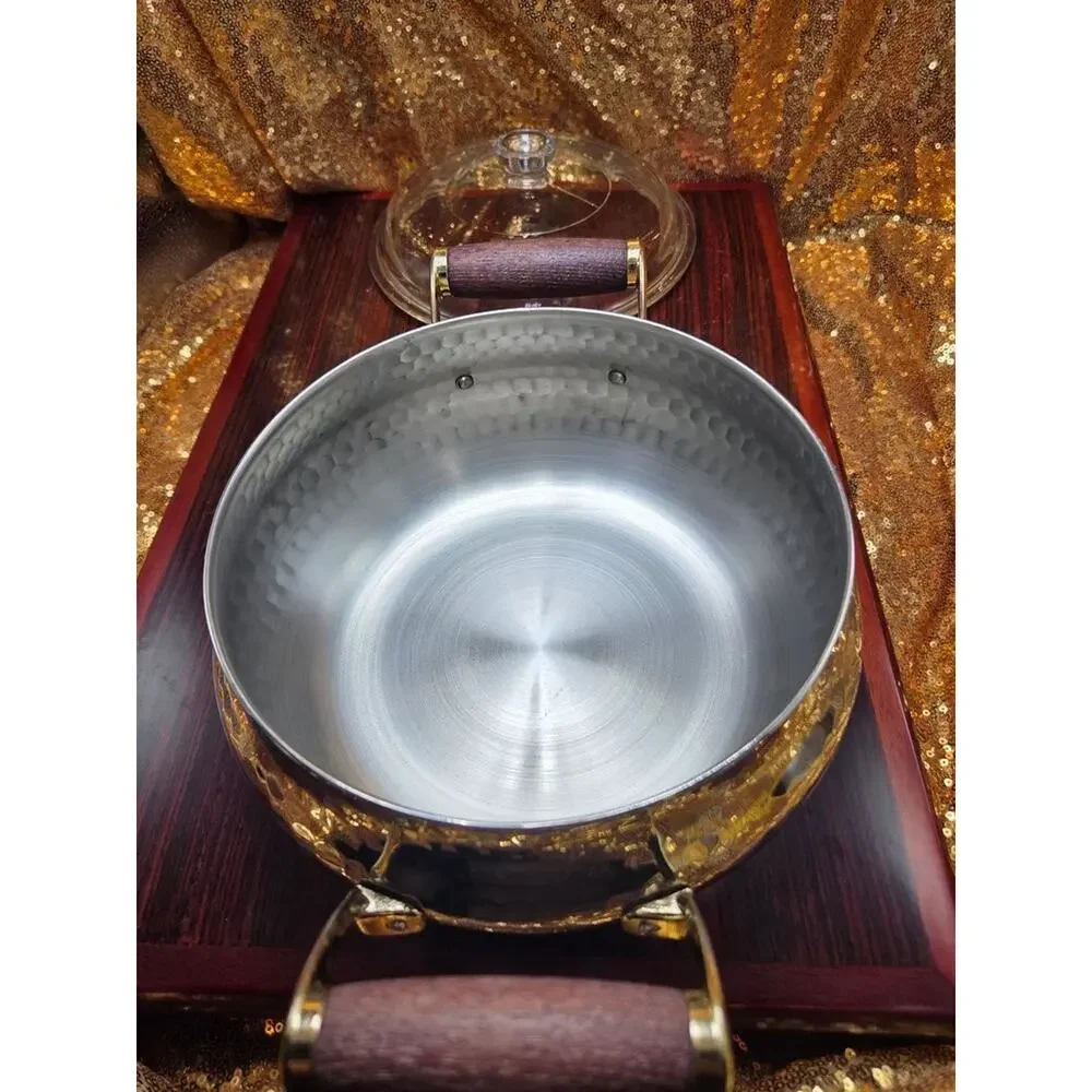 Vintage Macoto Stainless Steel Casserole Dish with Glass Lid